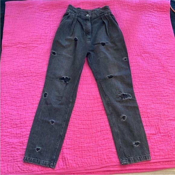 Rachel Comey Distressed Black Jeans, US2 - Picture 1 of 7